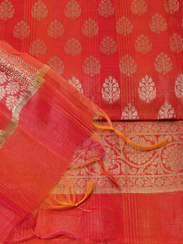 Woven Chanderi Unstitched Suit With Dupatta