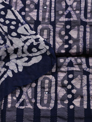 Printed Cotton Blend Unstitched Suit With Dupatta