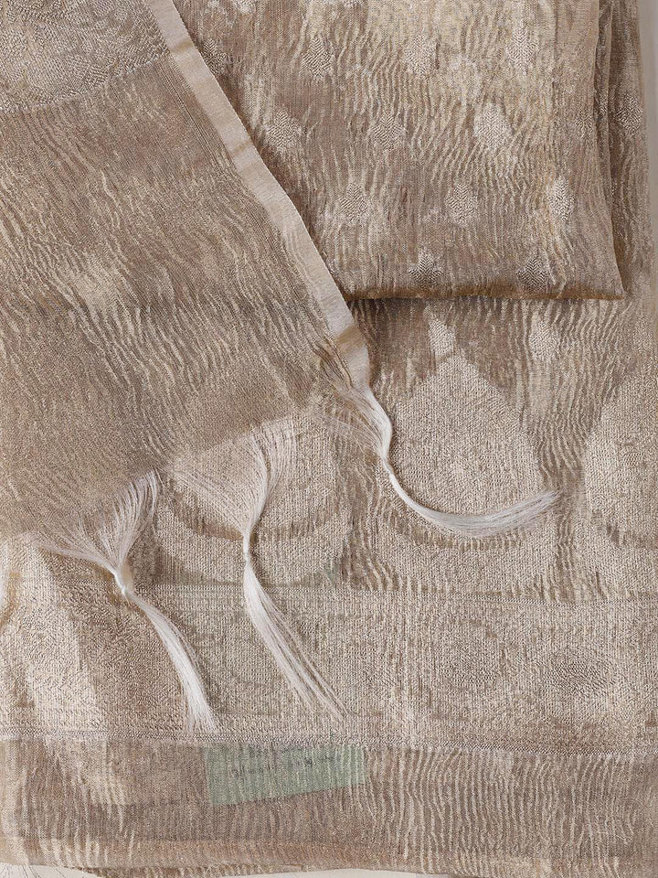 Woven Tissue Unstitched Suit With Dupatta