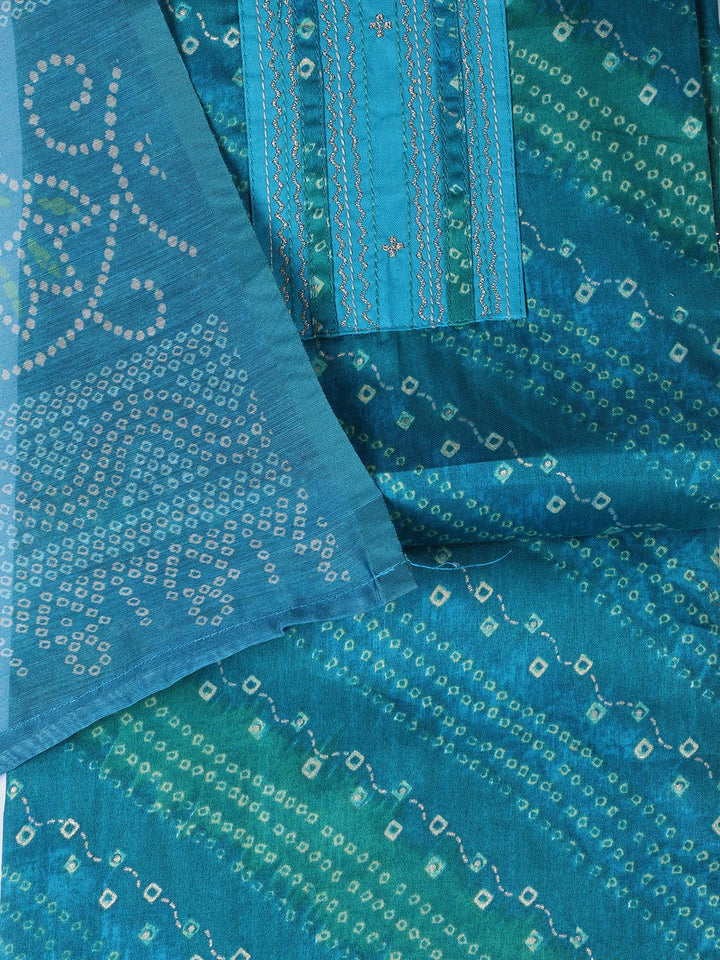 Peinted Cotton Blend Unstitched Suit With Dupatta