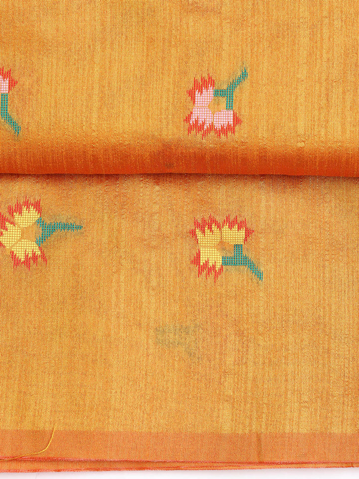 Woven Chanderi Unstitched Suit Piece With Dupatta