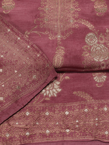 Woven Chanderi Unstitched Suit With Dupatta