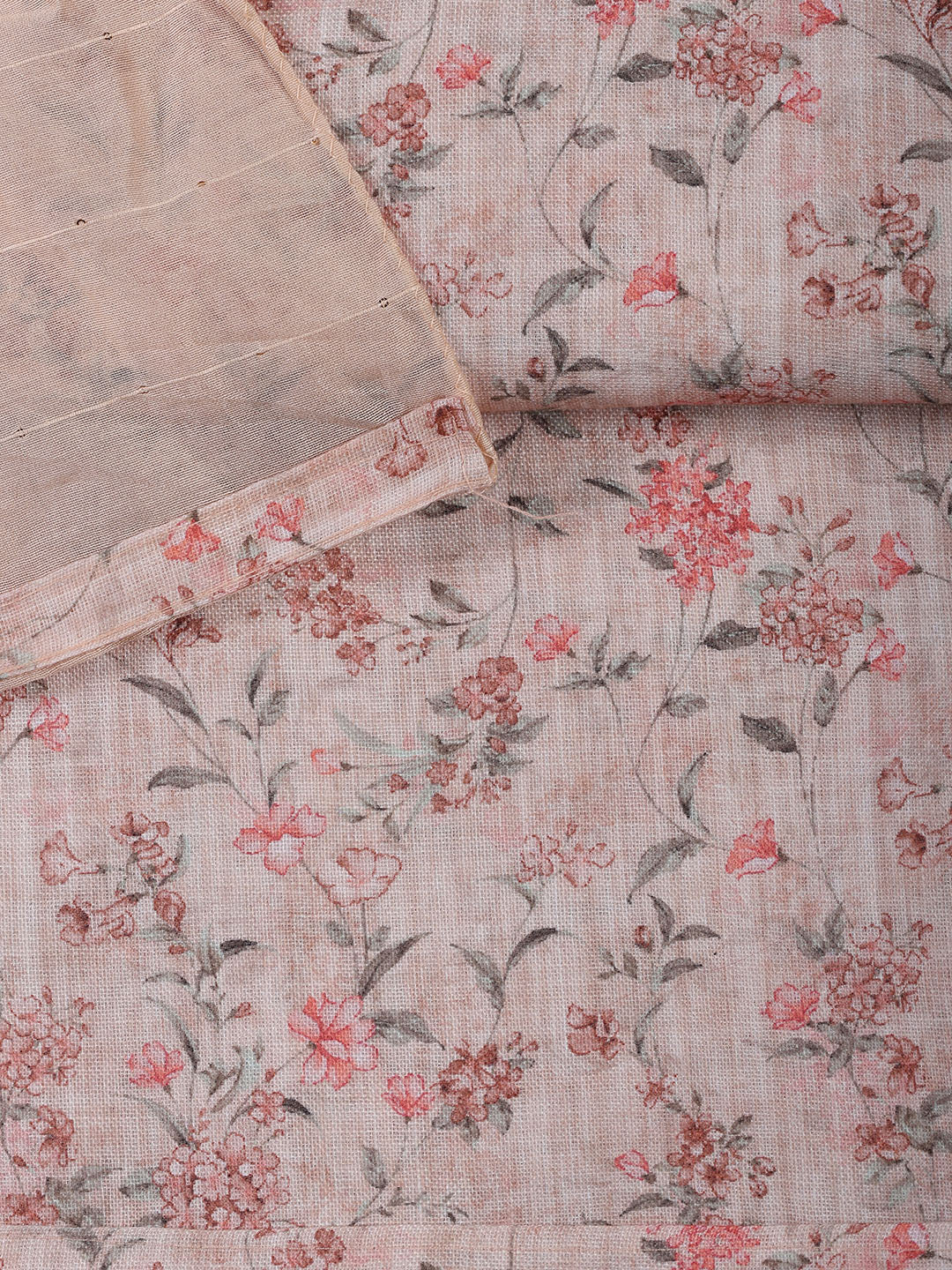 Neck Embroidery Linen Unstitched Suit With Dupatta
