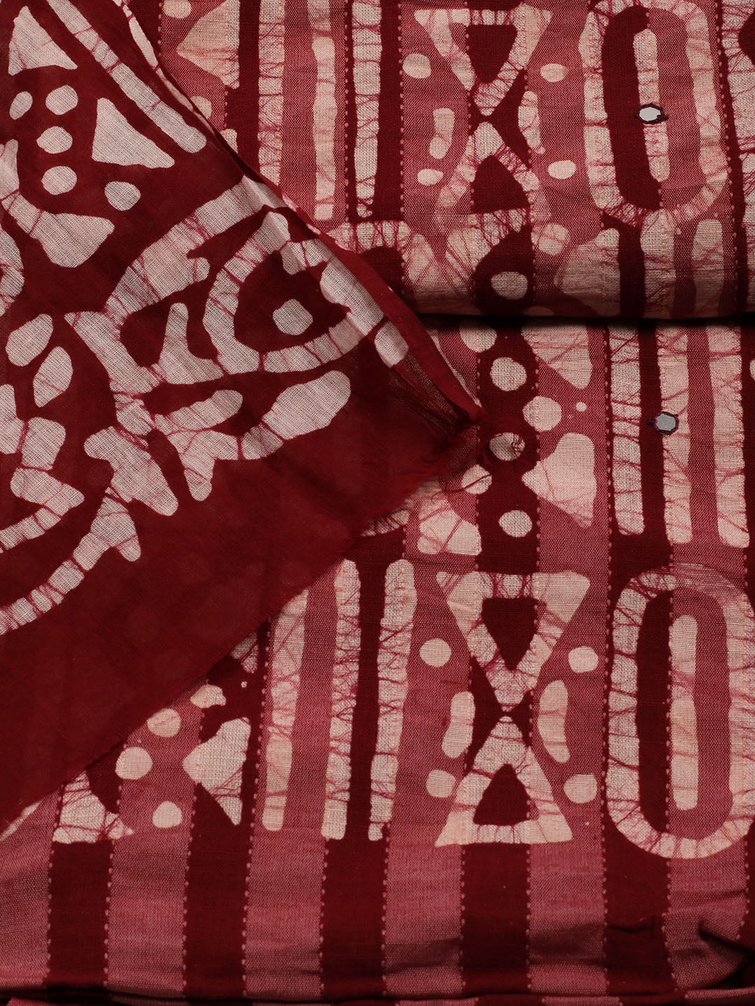 Printed Cotton Blend Unstitched Suit With Dupatta