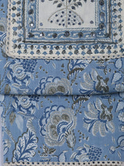 Neck Work Cotton Blend Unstitched Suit With Dupatta