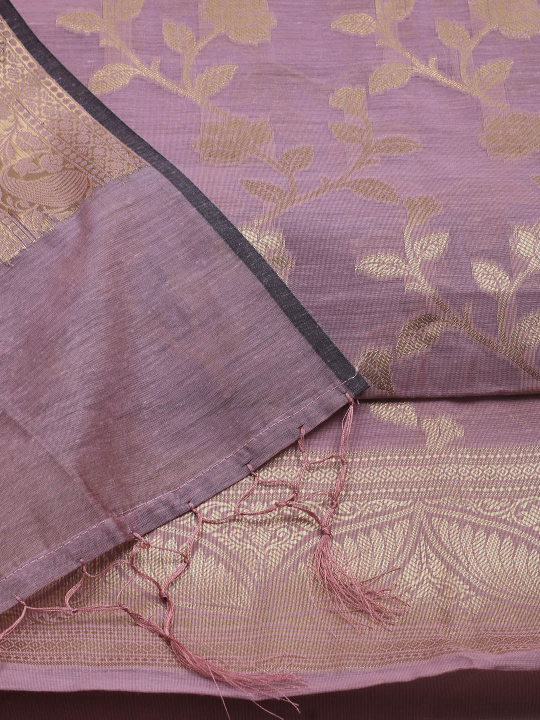 Woven Chanderi Unstitched Suit With Dupatta
