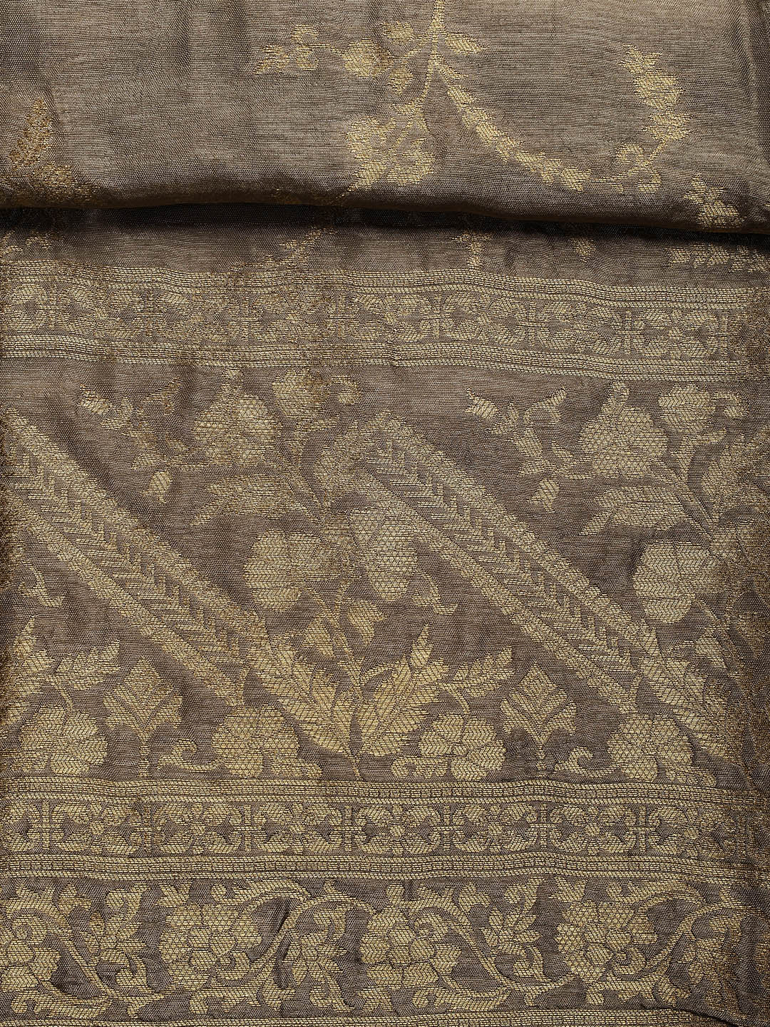 Embroidered Chanderi Unstitched Suit Piece With Dupatta