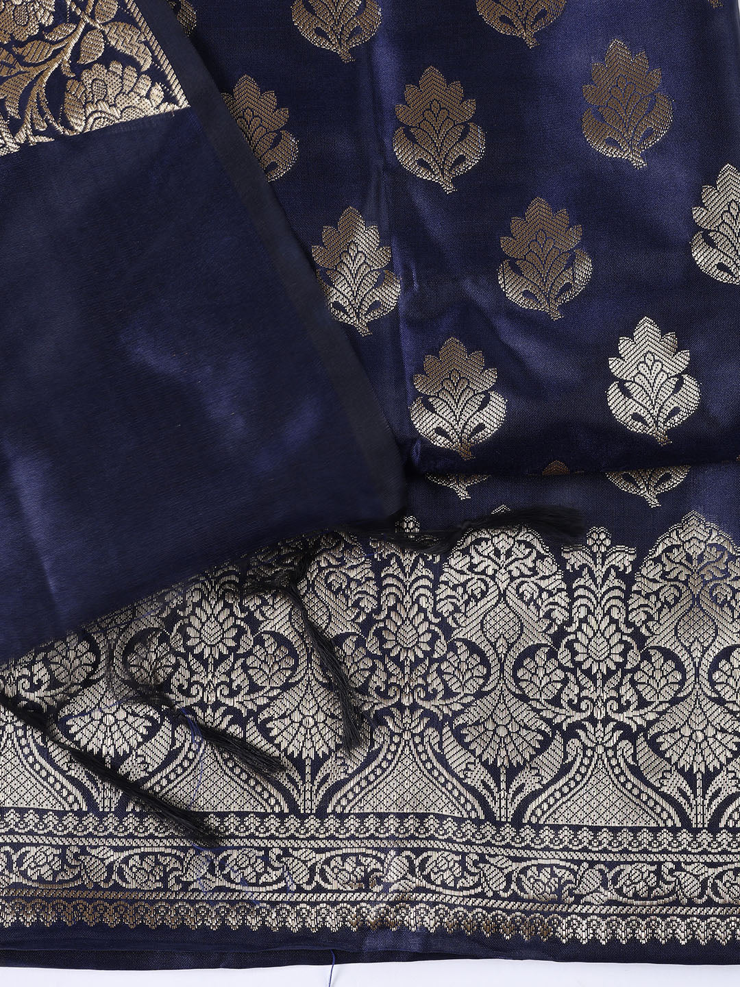 Woven Chanderi Unstitched Suit Piece With Dupatta