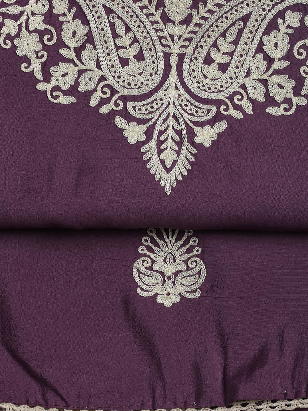 Cotton Blend Unstitched Suit Piece With Dupatta