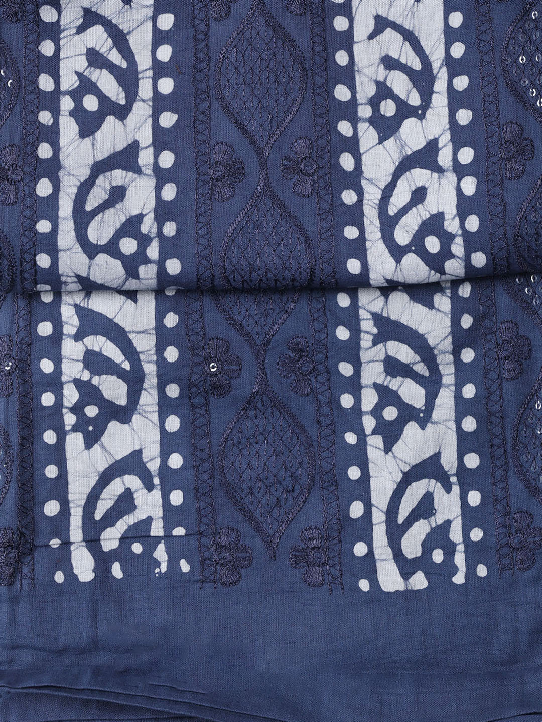 Printed Cotton Blend Unstitched Suit With Dupatta