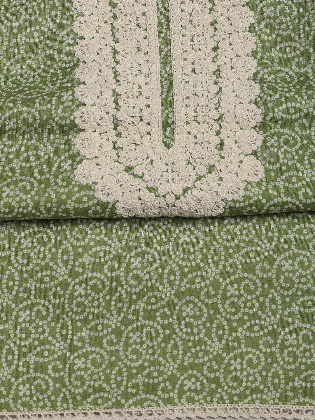 Embroidered Cotton Blend Unstitched Suit Piece With Dupatta