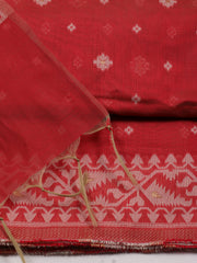 Jamdani Chanderi Unstitched Suit Piece With Dupatta