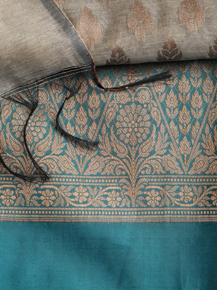 Woven Chanderi Unstitched Suit With Dupatta