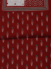 Neck Work Printed Cotton Blend Unstitched Suit With Dupatta