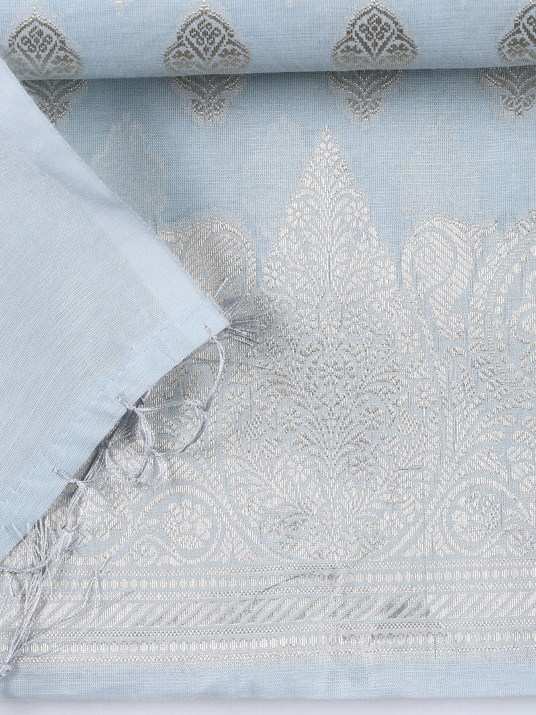 Woven Chanderi Unstitched Suit With Dupatta