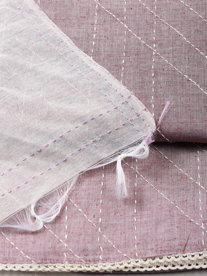 Plain Cotton Blend Unstitched Suit Piece With Dupatta