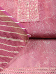 Neck Embroidered Tissue Unstitched Suit With Dupatta