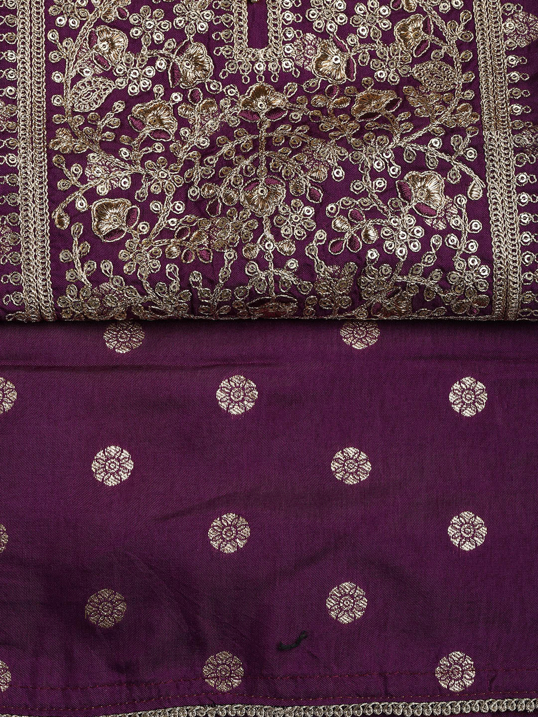 Embroidered Chanderi Unstitched Suit With Dupatta