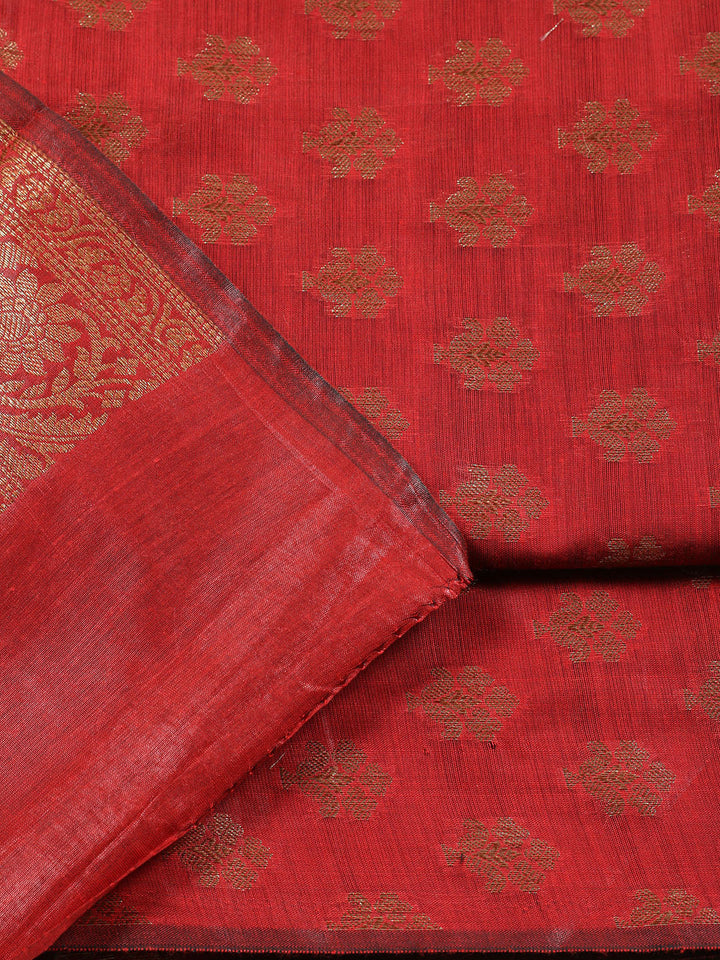 Woven Chanderi Unstitched Suit Piece With Dupatta