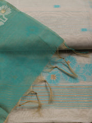 Jamdani Chanderi Unstitched Suit Piece With Dupatta