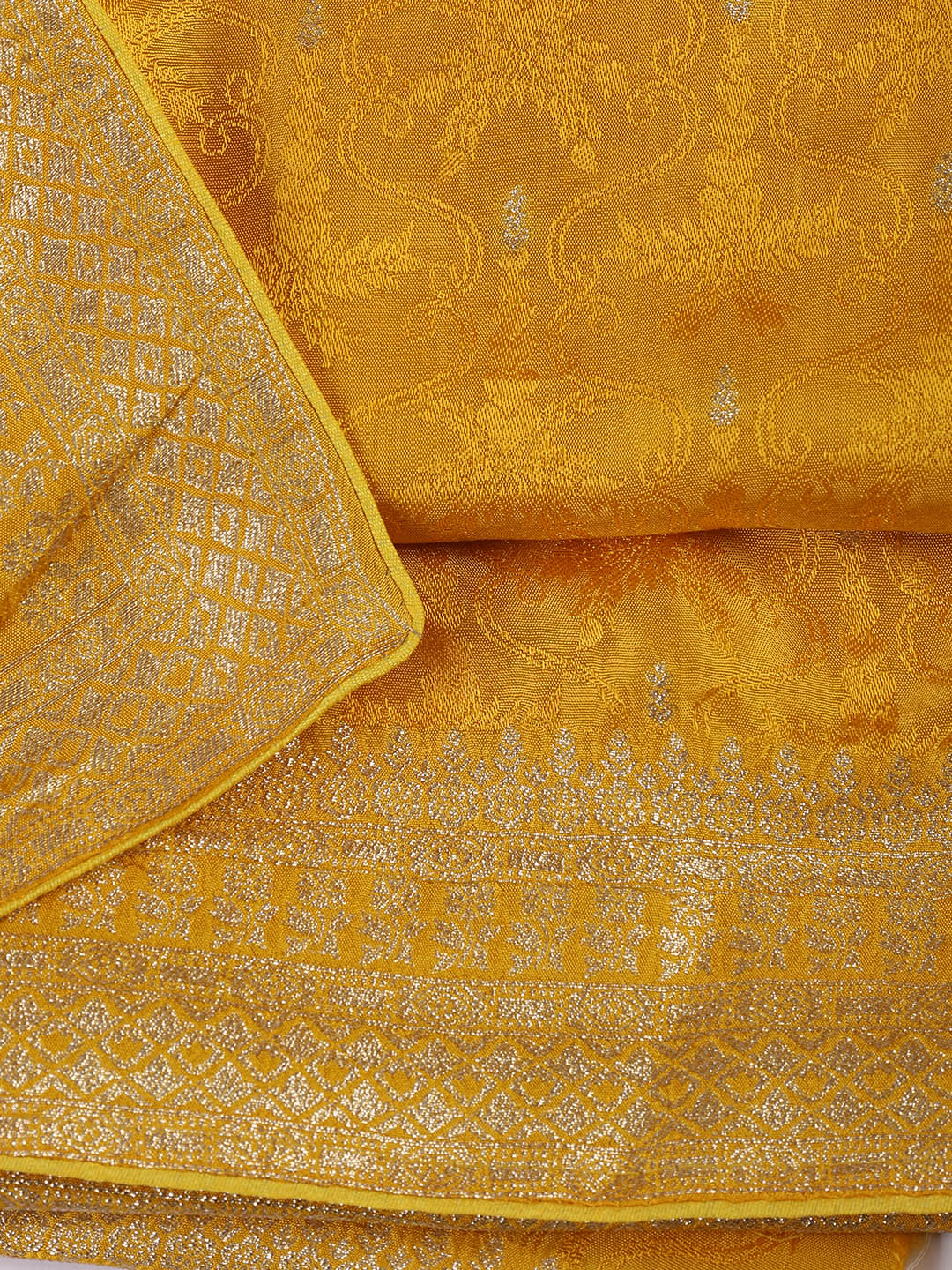 Embroidery Chanderi Unstitched Suit With Dupatta