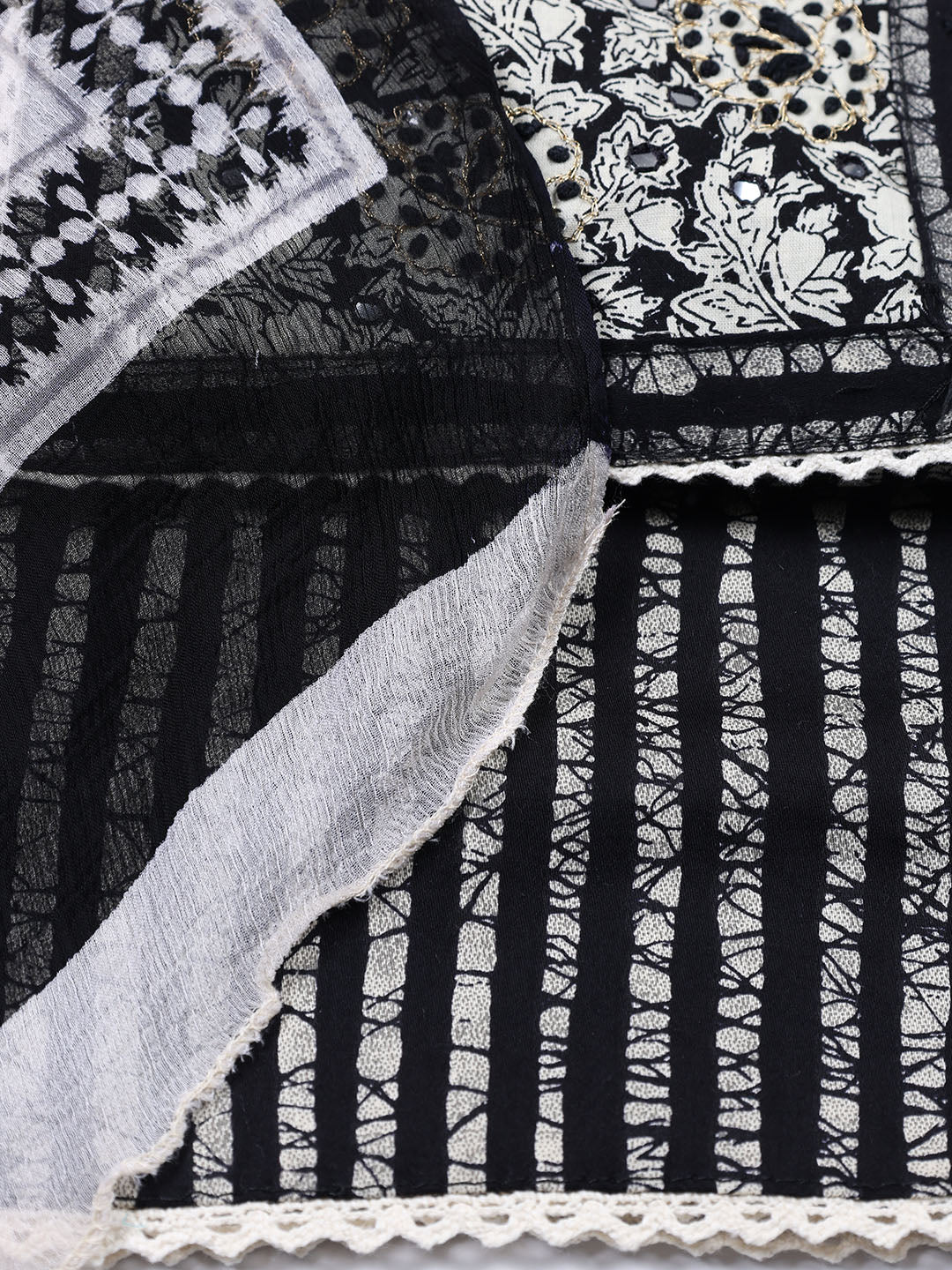Neck Embroidery Cotton Unstitched Suit Dupatta