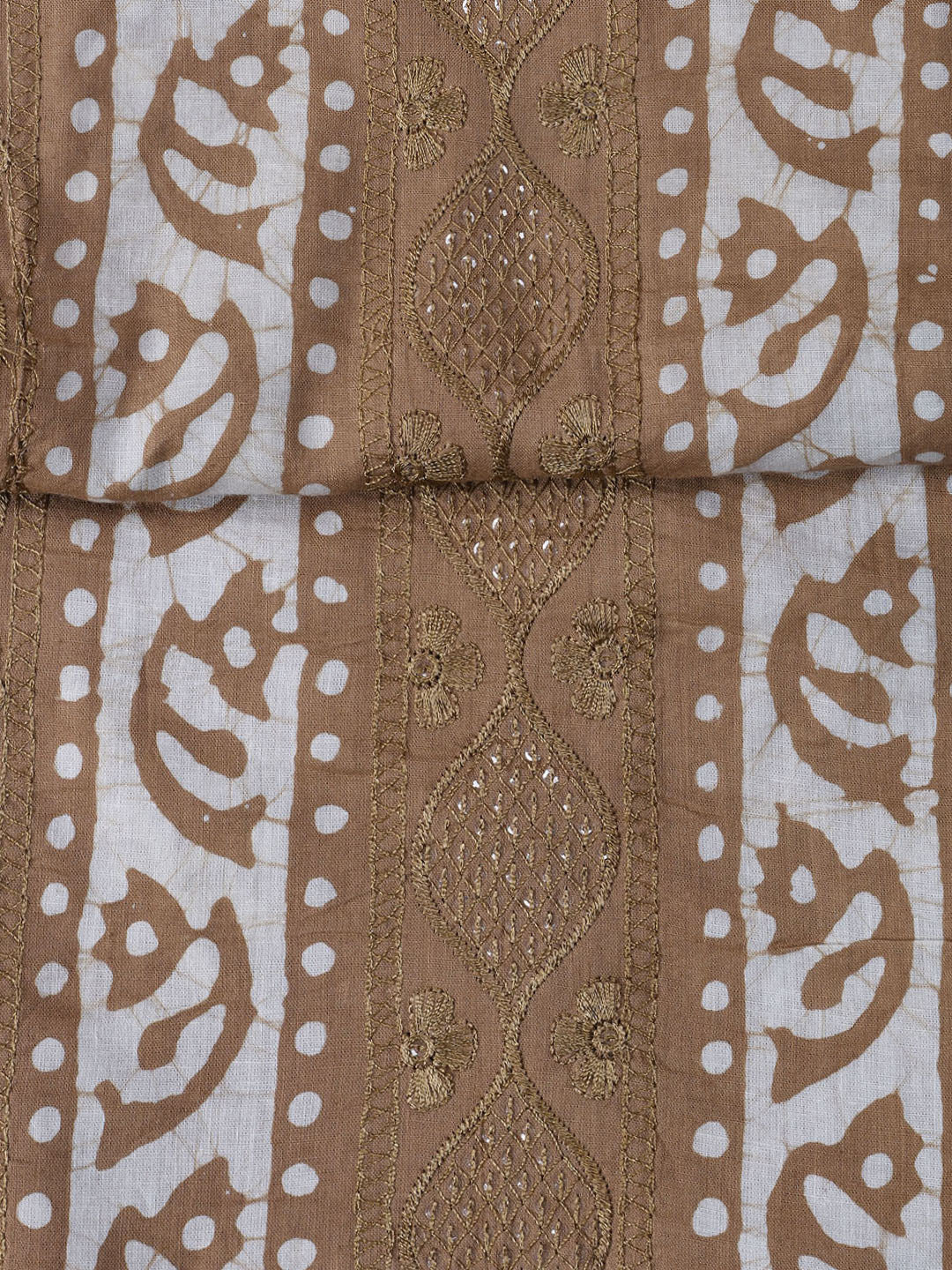 Printed Cotton Blend Unstitched Suit With Dupatta