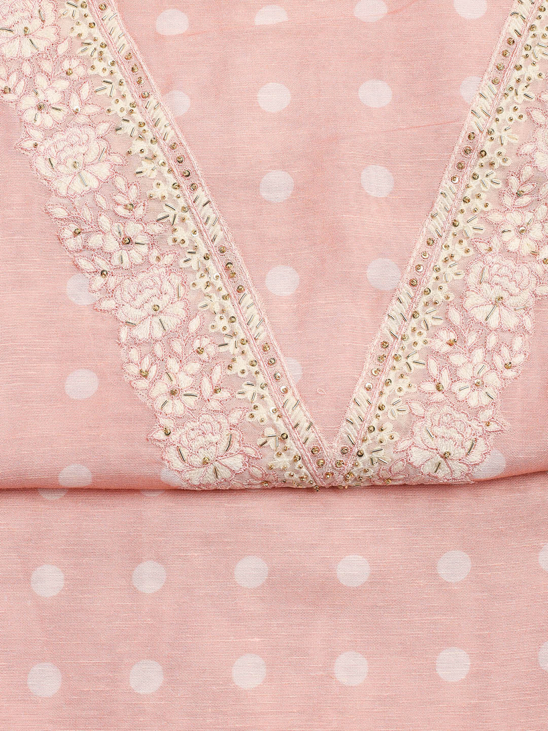 Embroidery Linen Unstitched Suit With Dupatta