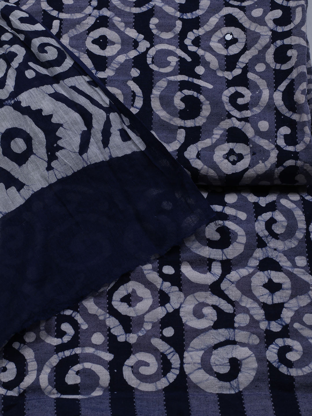 Printed Cotton Blend Unstitched Suit With Dupatta