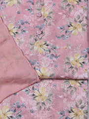 Printed Cotton Blend Unstitched Suit With Dupatta