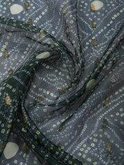 Embroidered Cotton Unstitched Suit With Pant & Dupatta
