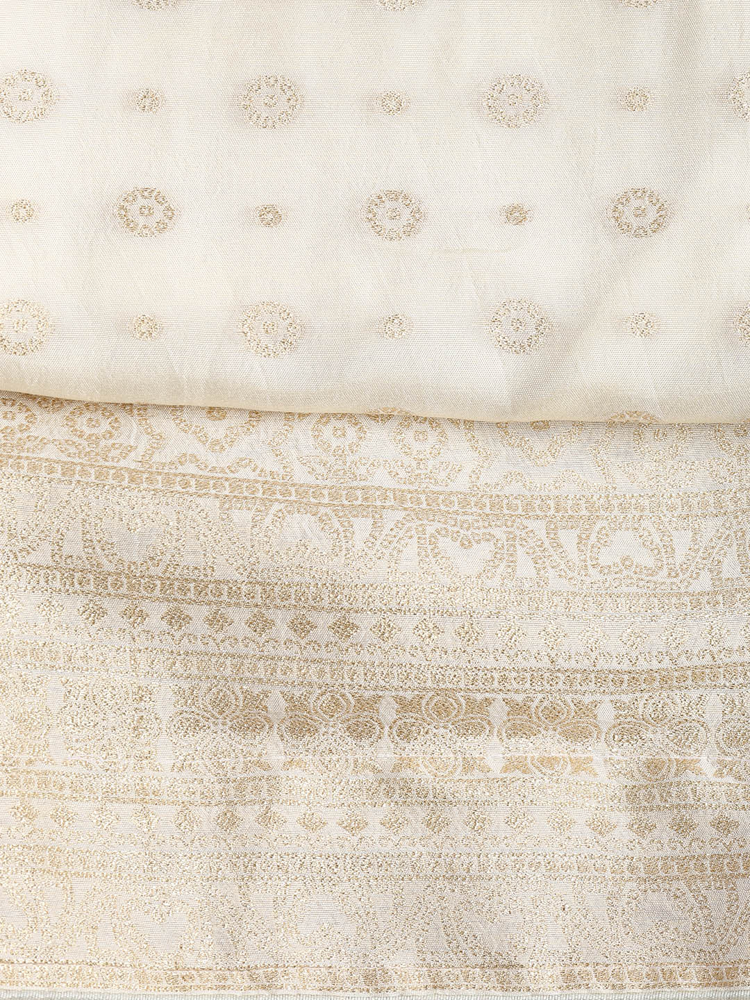 Embroidered Art Silk Unstitched Suit Piece With Dupatta