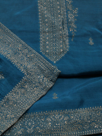 Woven Chanderi Unstitched Suit Piece With Dupatta