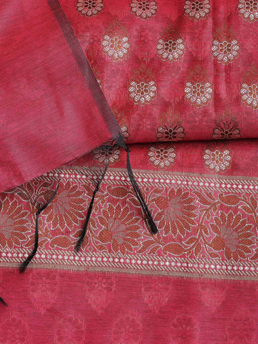 Woven Chanderi Unstitched Suit With Dupatta
