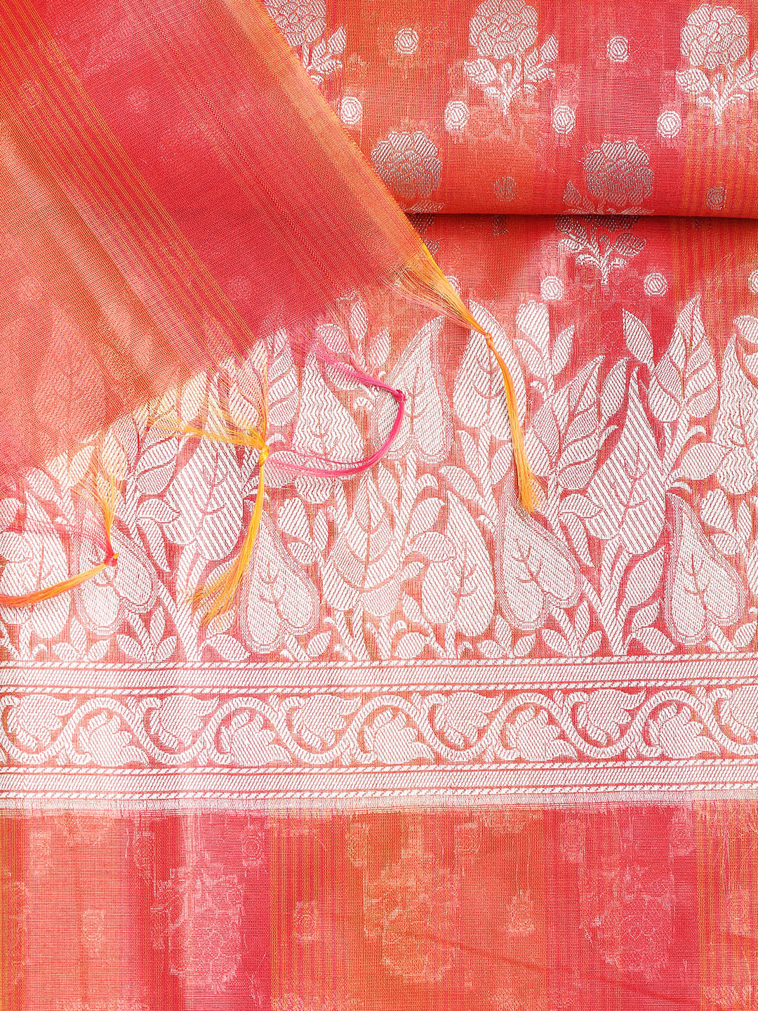 Woven Chanderi Unstitched Suit With Dupatta
