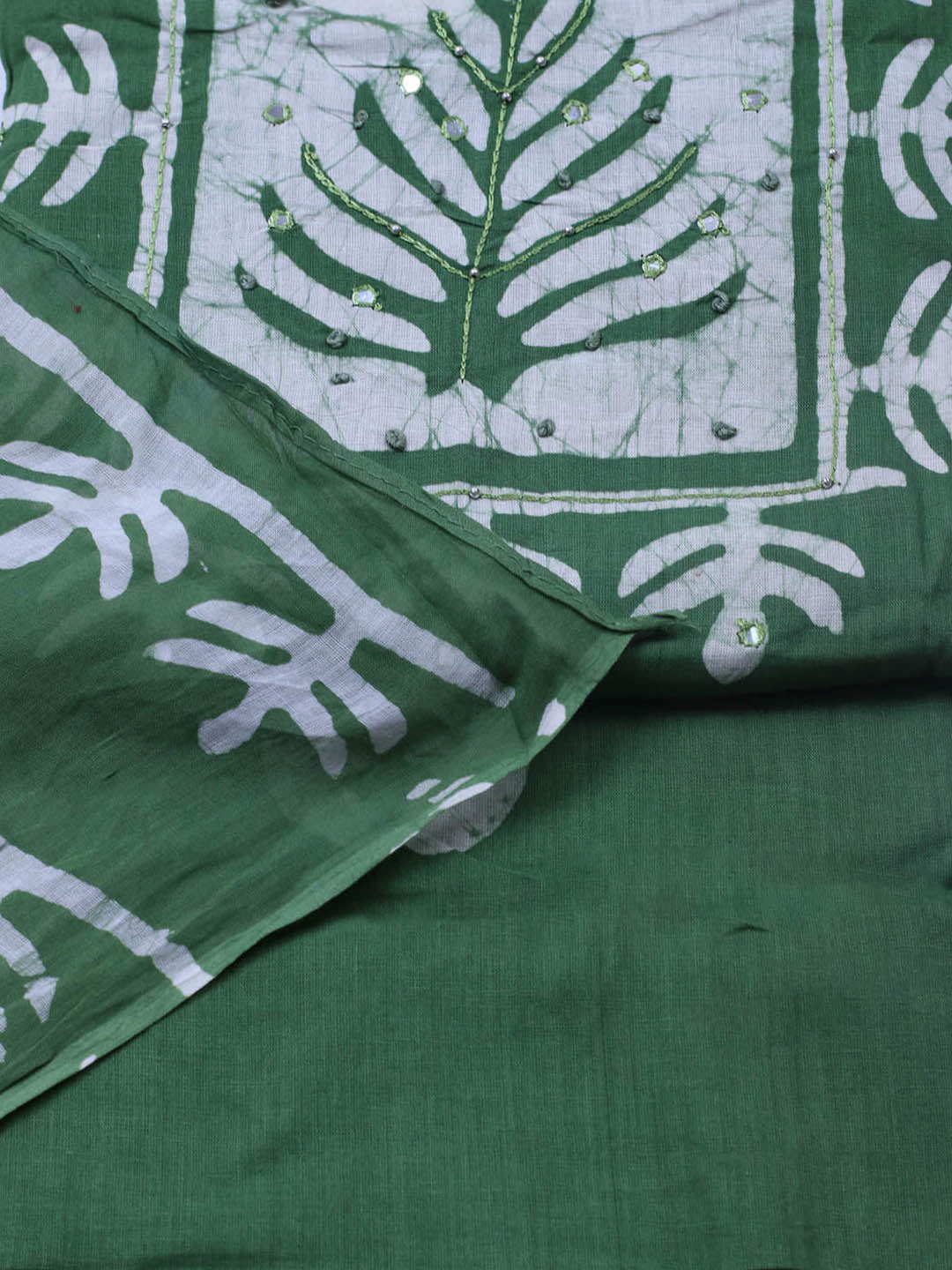 Printed Cotton Blend Unstitched Suit With Dupatta