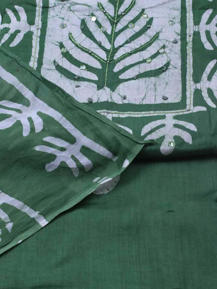 Printed Cotton Blend Unstitched Suit With Dupatta