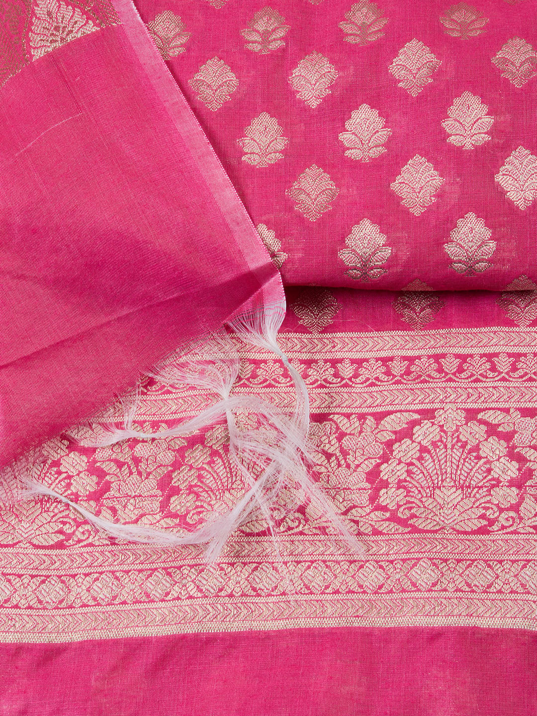 Woven Chanderi Unstitched Suit With Dupatta