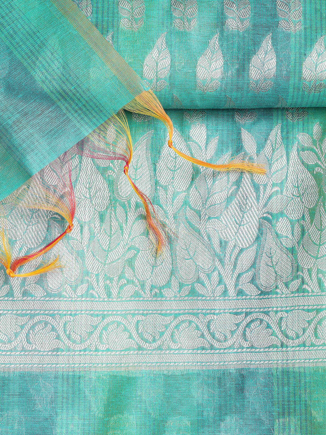 Woven Chanderi Unstitched Suit With Dupatta