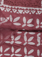 Printed Cotton Blend Unstitched Suit With Dupatta