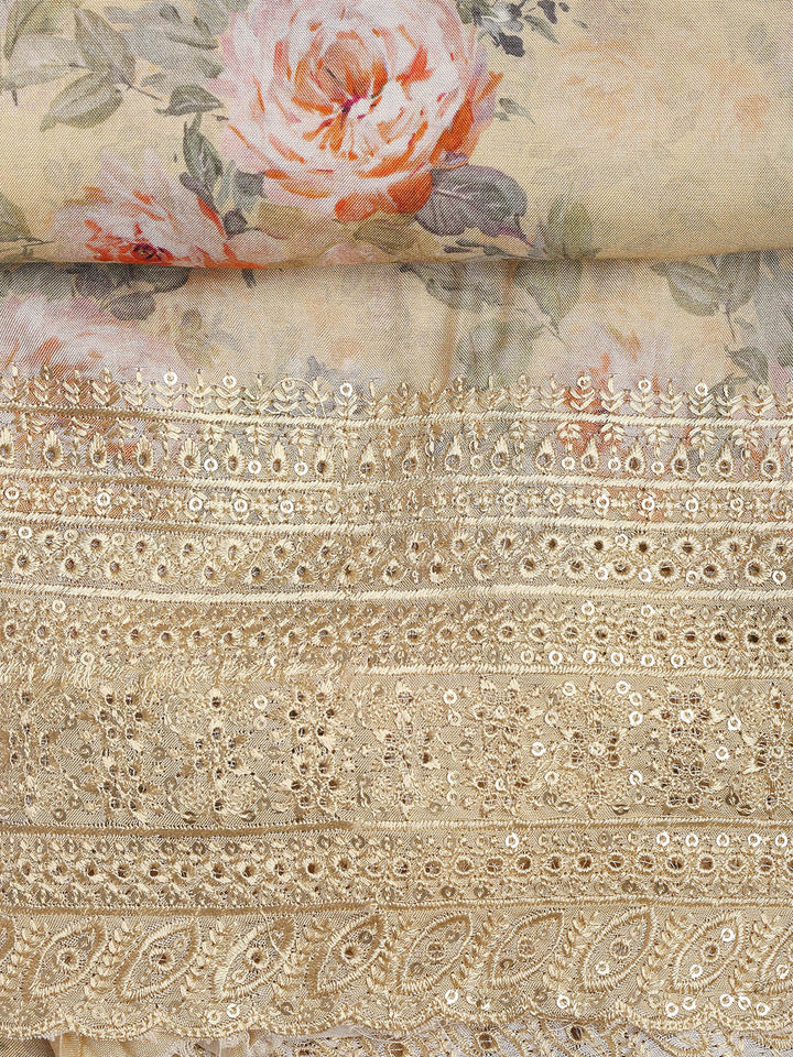 Printed Muslin Unstitched Suit With Dupatta