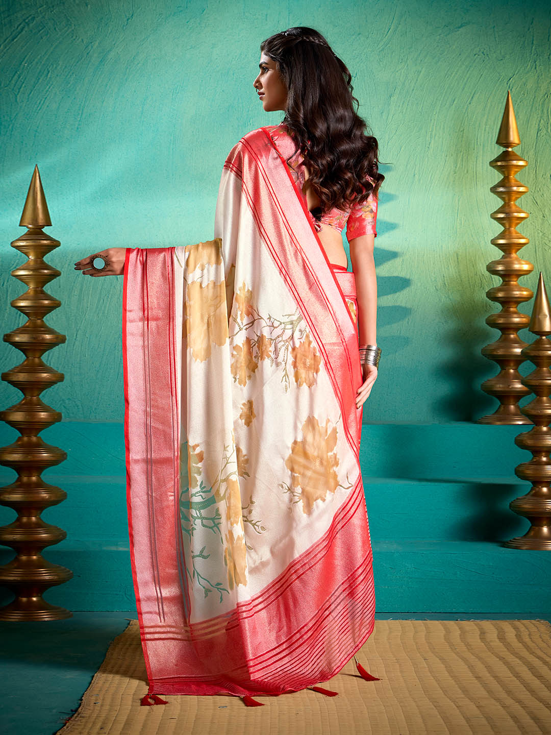 Digital Floral Printed Georgette Saree