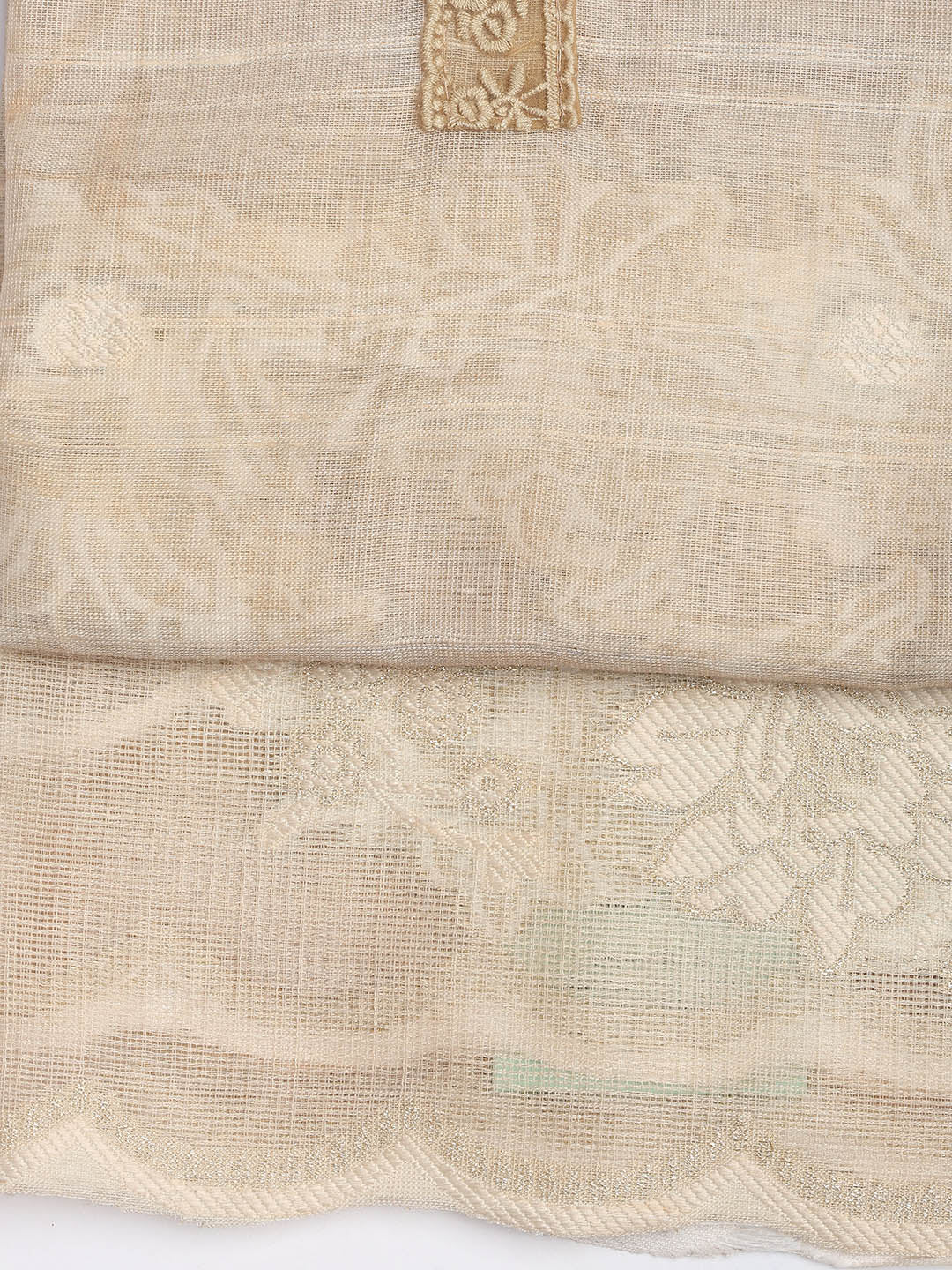 Printed Linen Unstitched Suit Piece With Dupatta