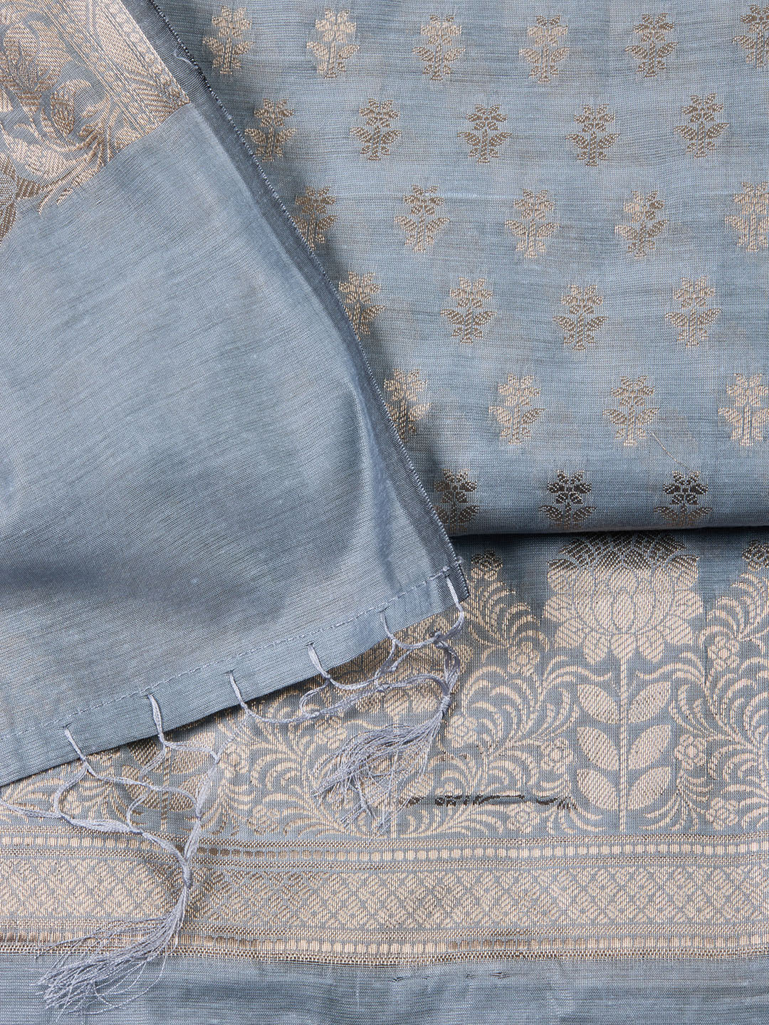 Woven Chanderi Unstitched Suit With Dupatta
