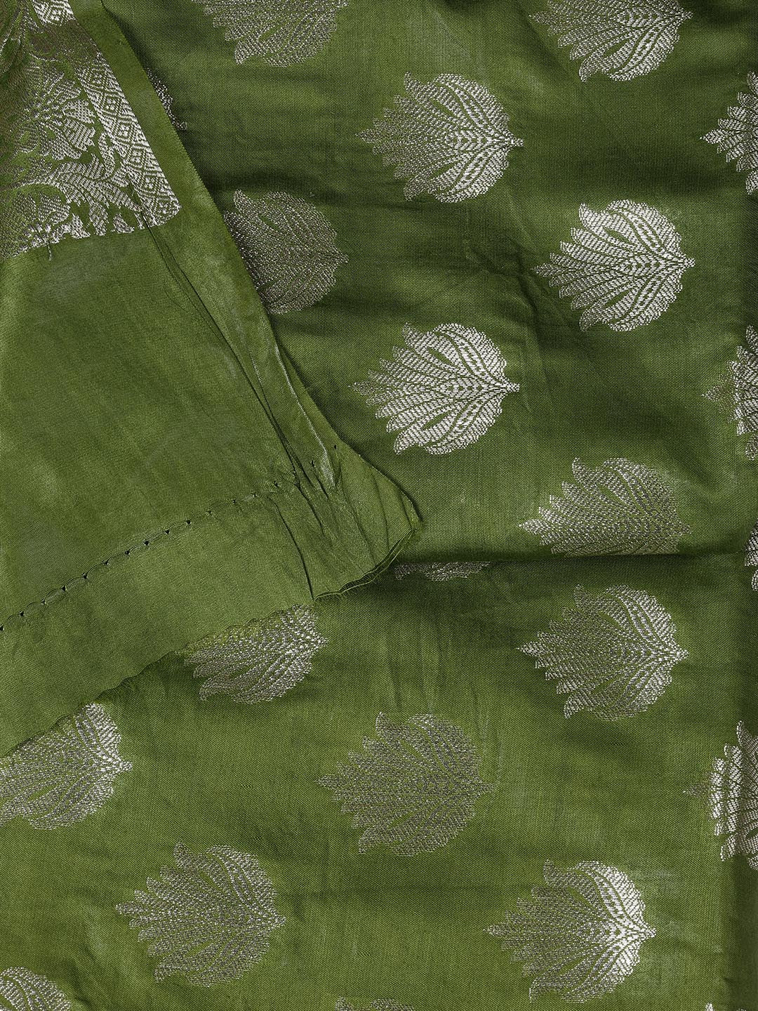 Woven Chanderi Unstitched Suit With Dupatta