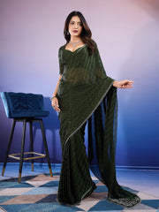 Stone Work Art Chiffon Saree