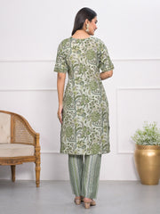 Printed Muslin Kurta With Pants