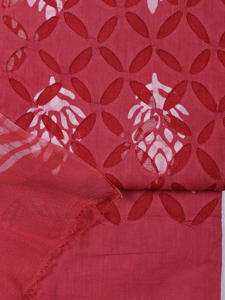 Printed Chanderi Unstitched Suit Piece With Dupatta