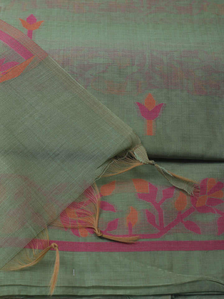 Jamdani Chanderi Unstitched Suit Piece With Dupatta