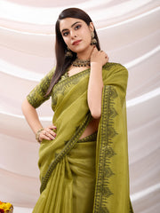 Gota Art Silk Woven Saree